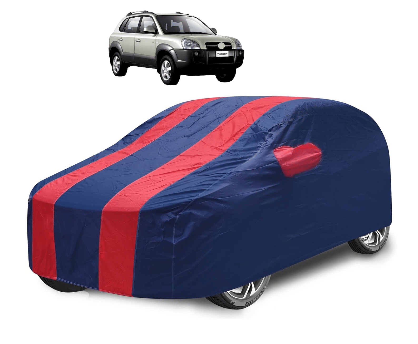 Caronix Car Body Cover for Hyundai All Car Models With Mirror Pocket ( Pack of 1 ) , Red Caronix Car Body Cover for Hyundai All Car Models With Mirror Pocket ( Pack of 1 ) , Red