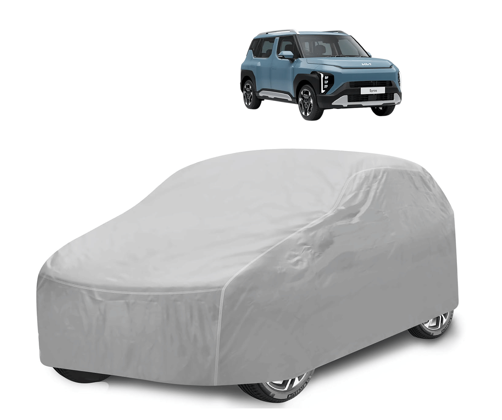 Caronix Car Body Cover for Kia All Car Models With Mirror Pocket ( Pack of 1 ) , Silver Caronix Car Body Cover for Kia All Car Models With Mirror Pocket ( Pack of 1 ) , Silver