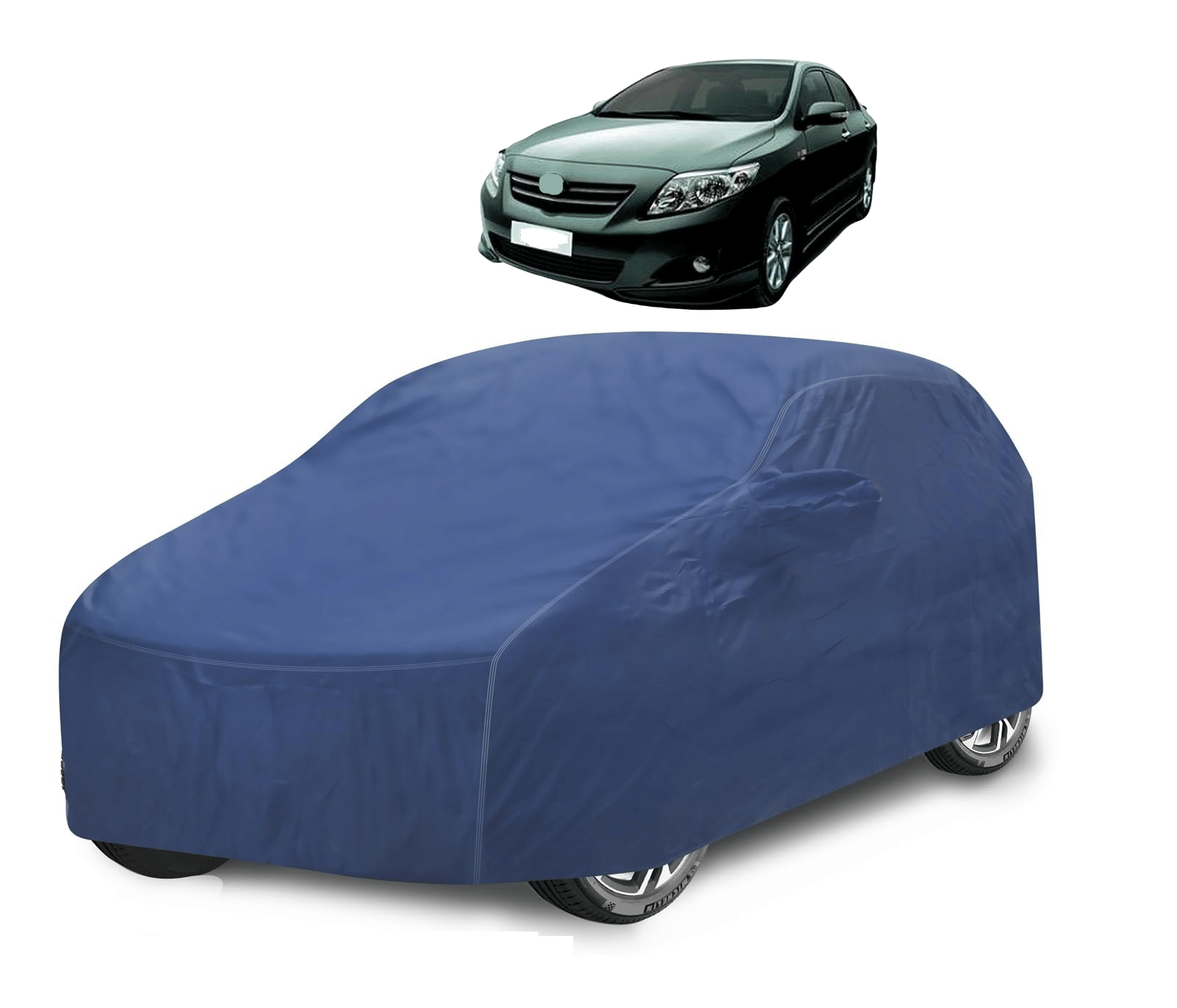 Caronix Car Body Cover for Toyota All Car Models With Mirror Pocket ( Pack of 1 ) , Blue Caronix Car Body Cover for Toyota All Car Models With Mirror Pocket ( Pack of 1 ) , Blue