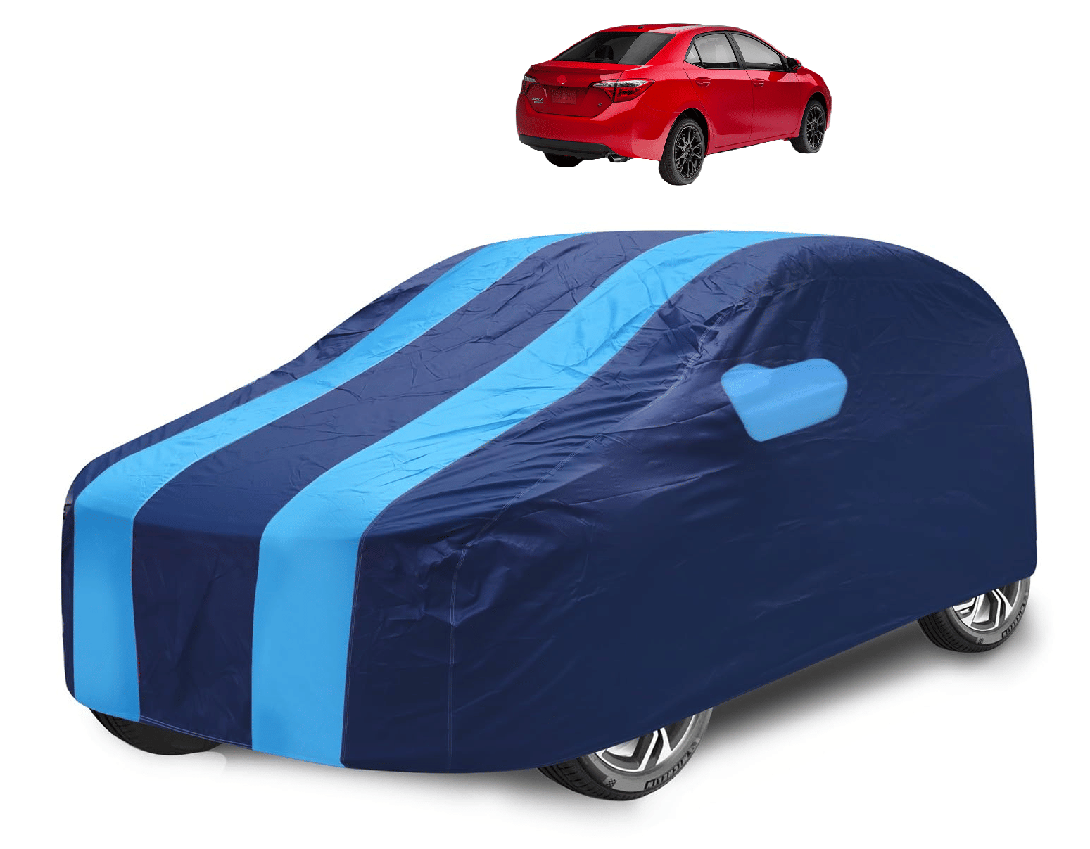 Caronix Car Body Cover for Toyota All Car Models With Mirror Pocket ( Pack of 1 ) , Blue Caronix Car Body Cover for Toyota All Car Models With Mirror Pocket ( Pack of 1 ) , Blue