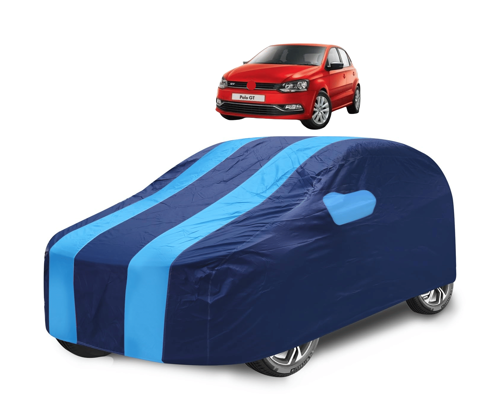     			Caronix Car Body Cover for Volkswagen All Car Models With Mirror Pocket ( Pack of 1 ) , Blue
