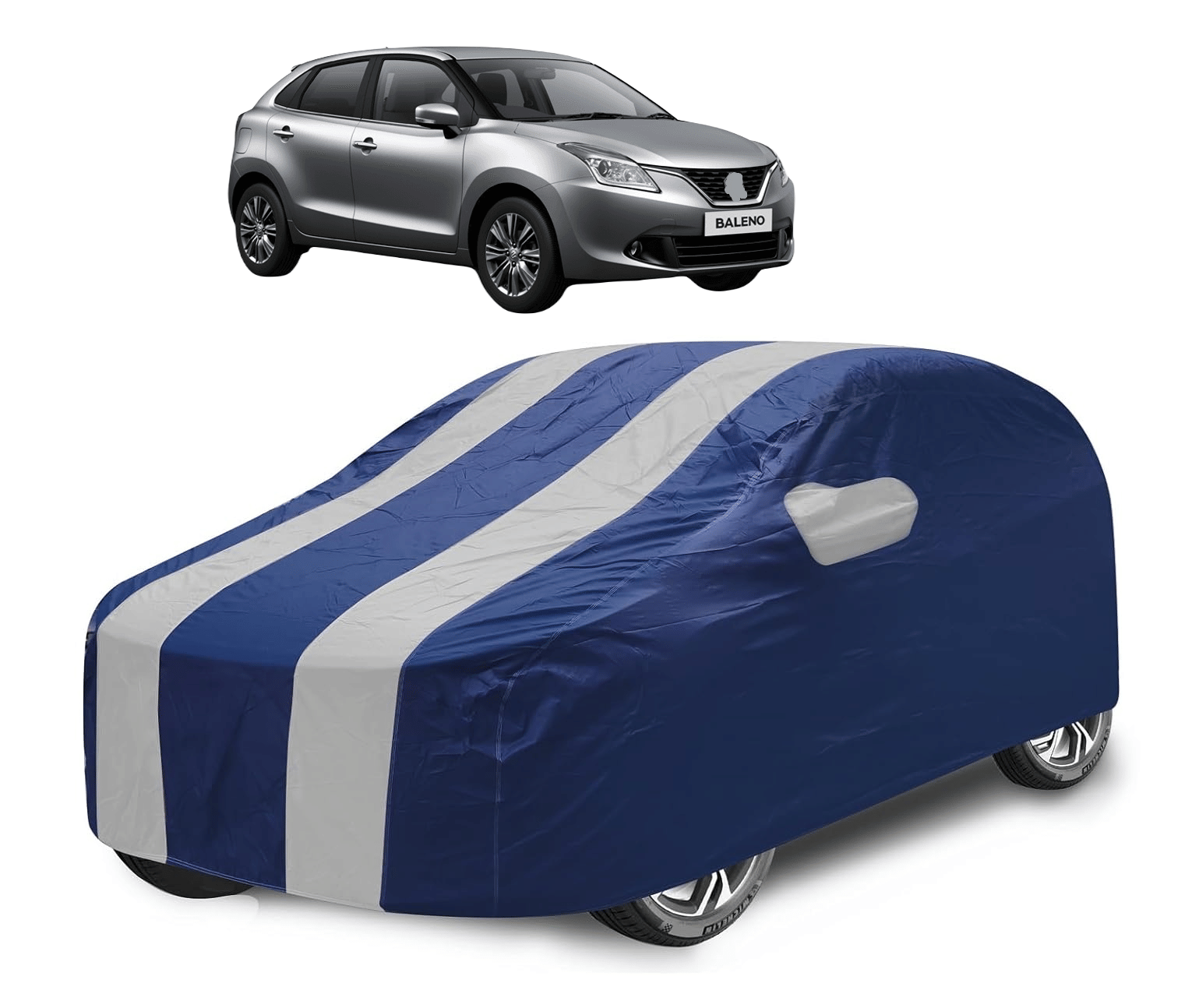     			Caronix Car Body Cover for Maruti Suzuki All Car Models With Mirror Pocket ( Pack of 1 ) , Silver
