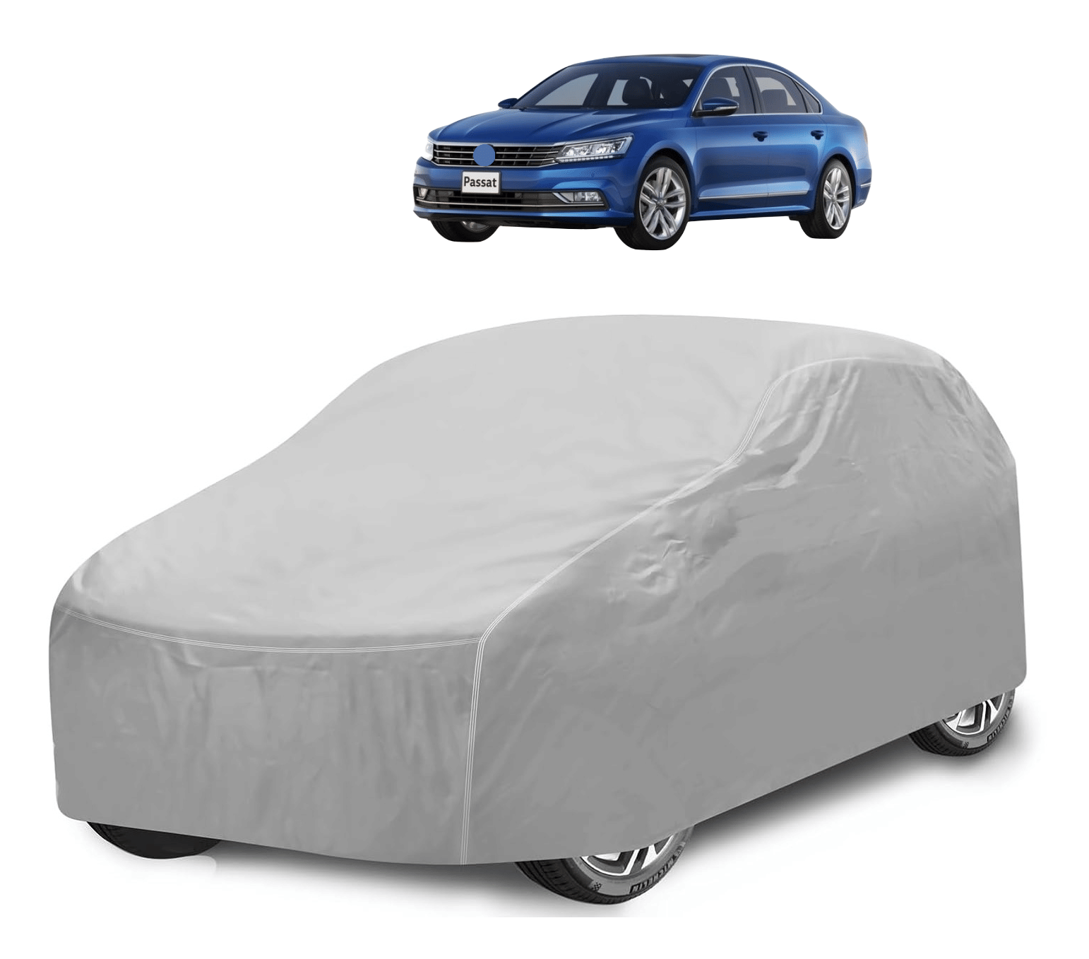 Caronix Car Body Cover for Volkswagen All Car Models With Mirror Pocket ( Pack of 1 ) , Silver Caronix Car Body Cover for Volkswagen All Car Models With Mirror Pocket ( Pack of 1 ) , Silver