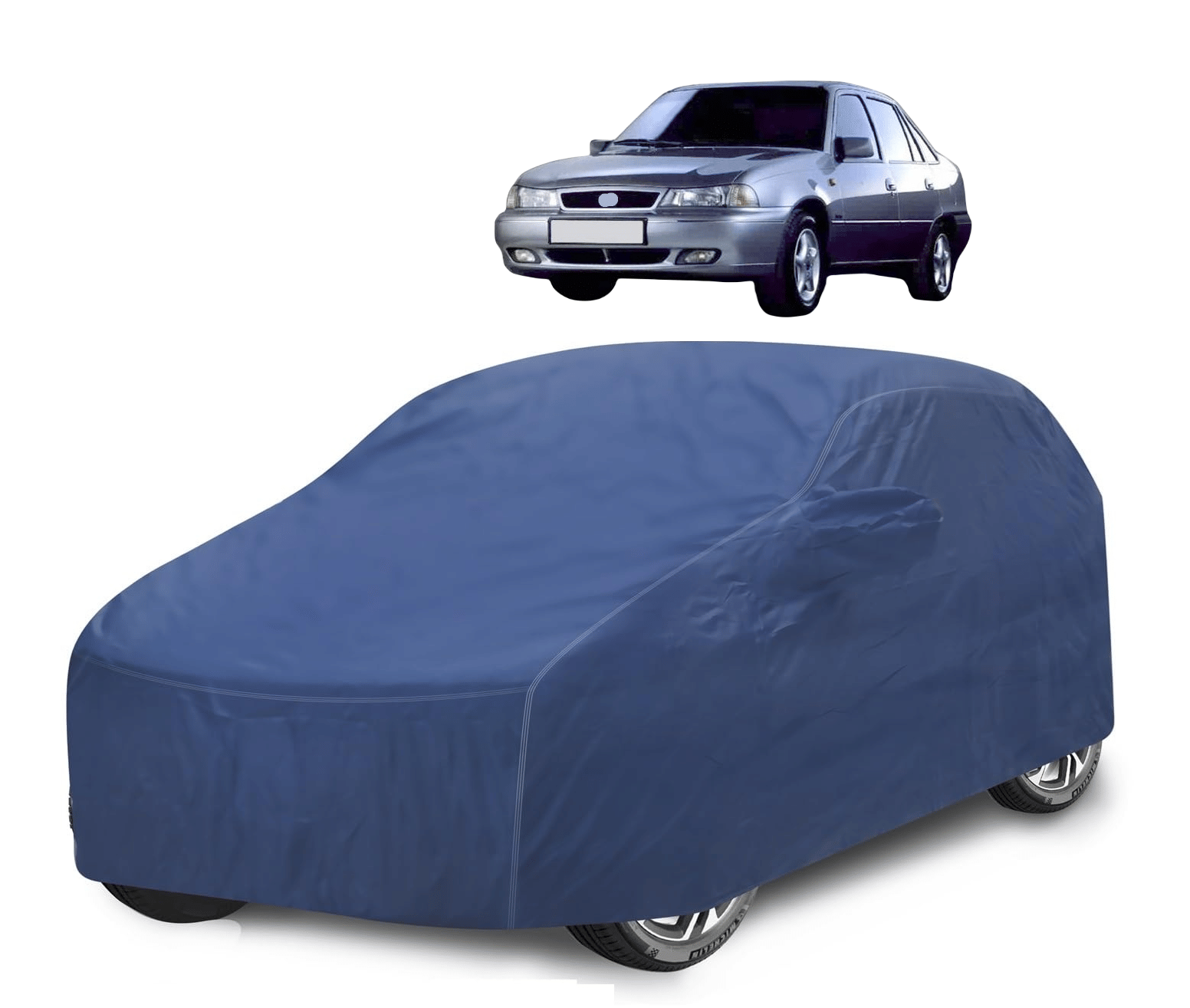 Caronix Car Body Cover for Daewoo All Car Models With Mirror Pocket ( Pack of 1 ) , Blue Caronix Car Body Cover for Daewoo All Car Models With Mirror Pocket ( Pack of 1 ) , Blue