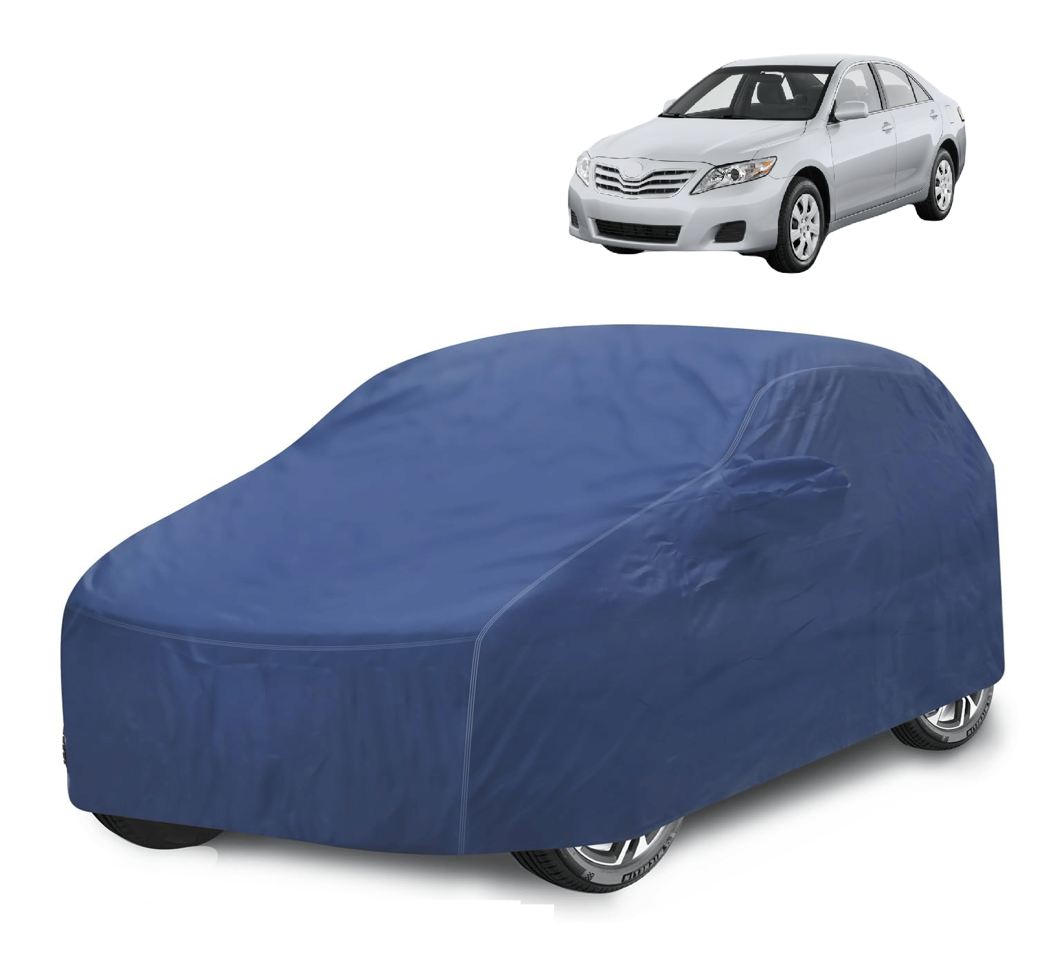 Caronix Car Body Cover for Toyota All Car Models With Mirror Pocket ( Pack of 1 ) , Blue Caronix Car Body Cover for Toyota All Car Models With Mirror Pocket ( Pack of 1 ) , Blue