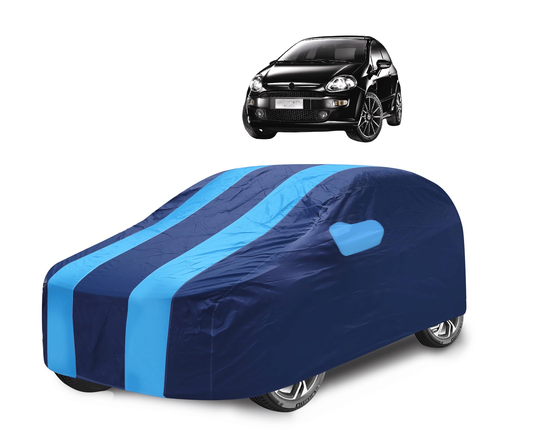 Caronix Car Body Cover for Fiat All Car Models With Mirror Pocket ( Pack of 1 ) , Blue     			Caronix Car Body Cover for Fiat All Car Models With Mirror Pocket ( Pack of 1 ) , Blue