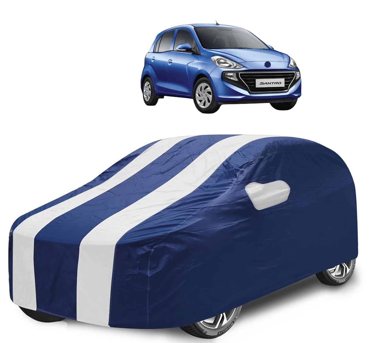 Caronix Car Body Cover for Hyundai All Car Models With Mirror Pocket ( Pack of 1 ) , White Caronix Car Body Cover for Hyundai All Car Models With Mirror Pocket ( Pack of 1 ) , White