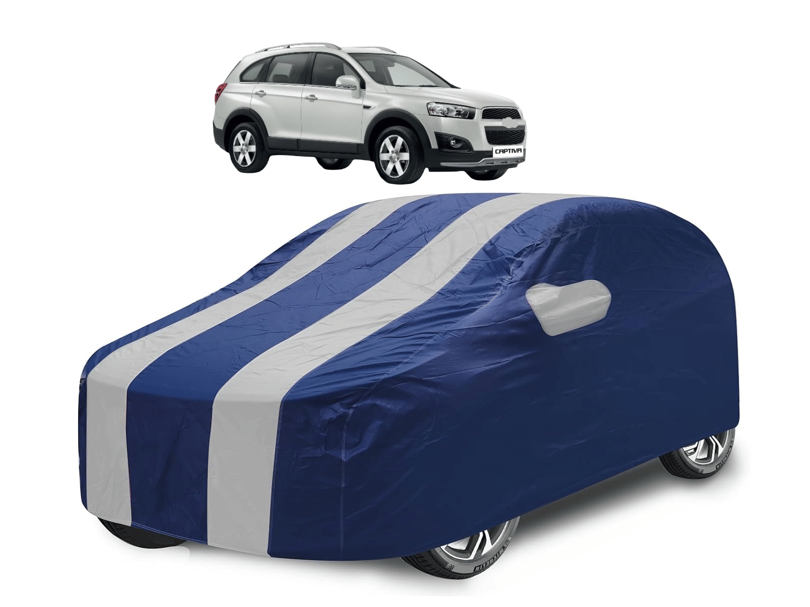     			Caronix Car Body Cover for Chevrolet All Car Models With Mirror Pocket ( Pack of 1 ) , Silver