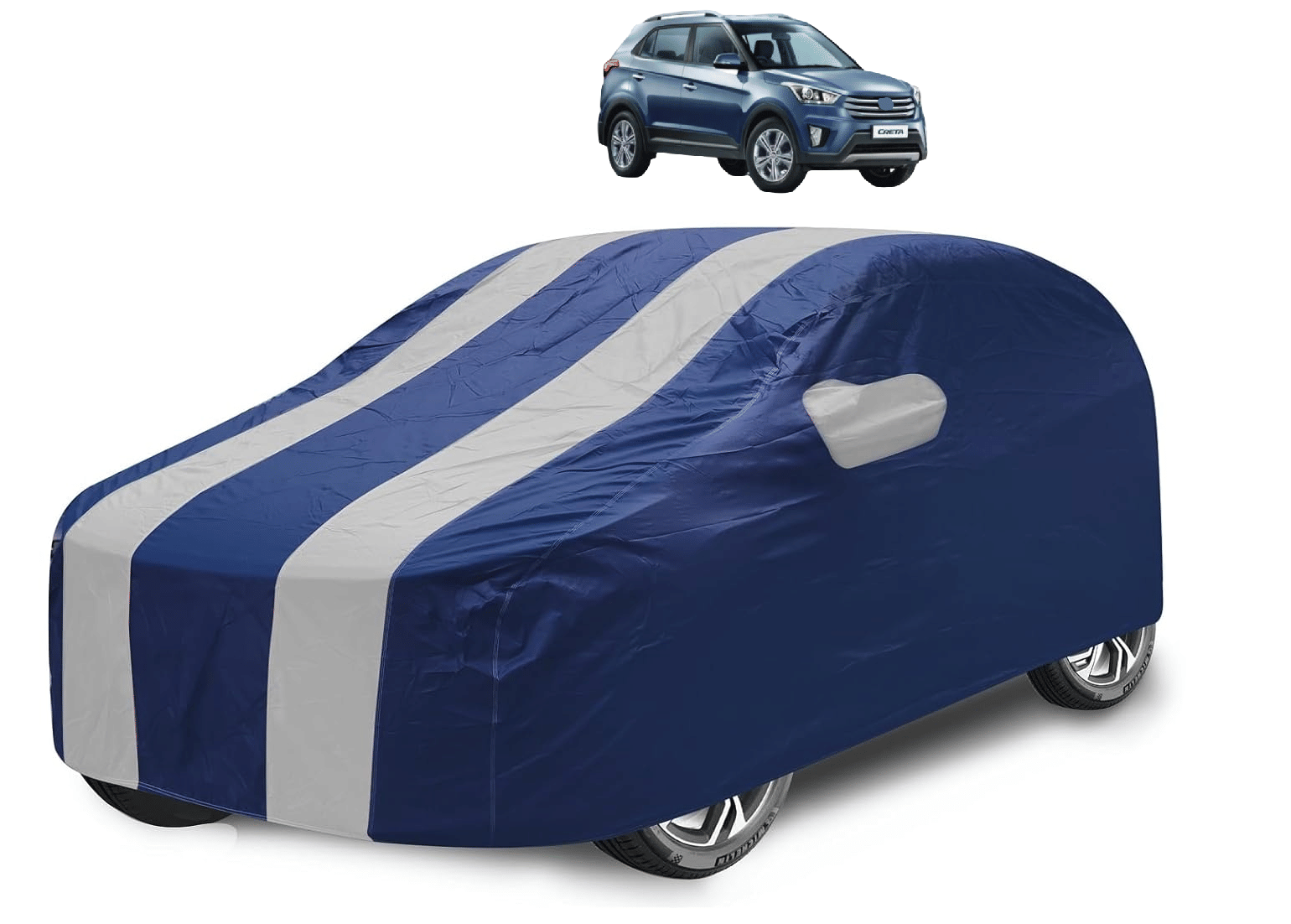 Caronix Car Body Cover for Hyundai All Car Models With Mirror Pocket ( Pack of 1 ) , Silver Caronix Car Body Cover for Hyundai All Car Models With Mirror Pocket ( Pack of 1 ) , Silver