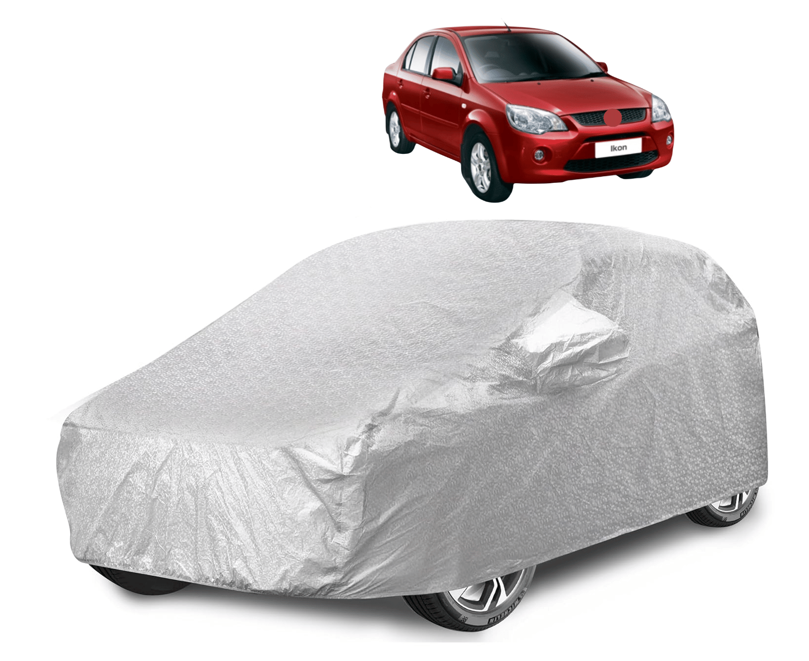 Caronix Car Body Cover for Ford All Car Models With Mirror Pocket ( Pack of 1 ) , Silver Caronix Car Body Cover for Ford All Car Models With Mirror Pocket ( Pack of 1 ) , Silver