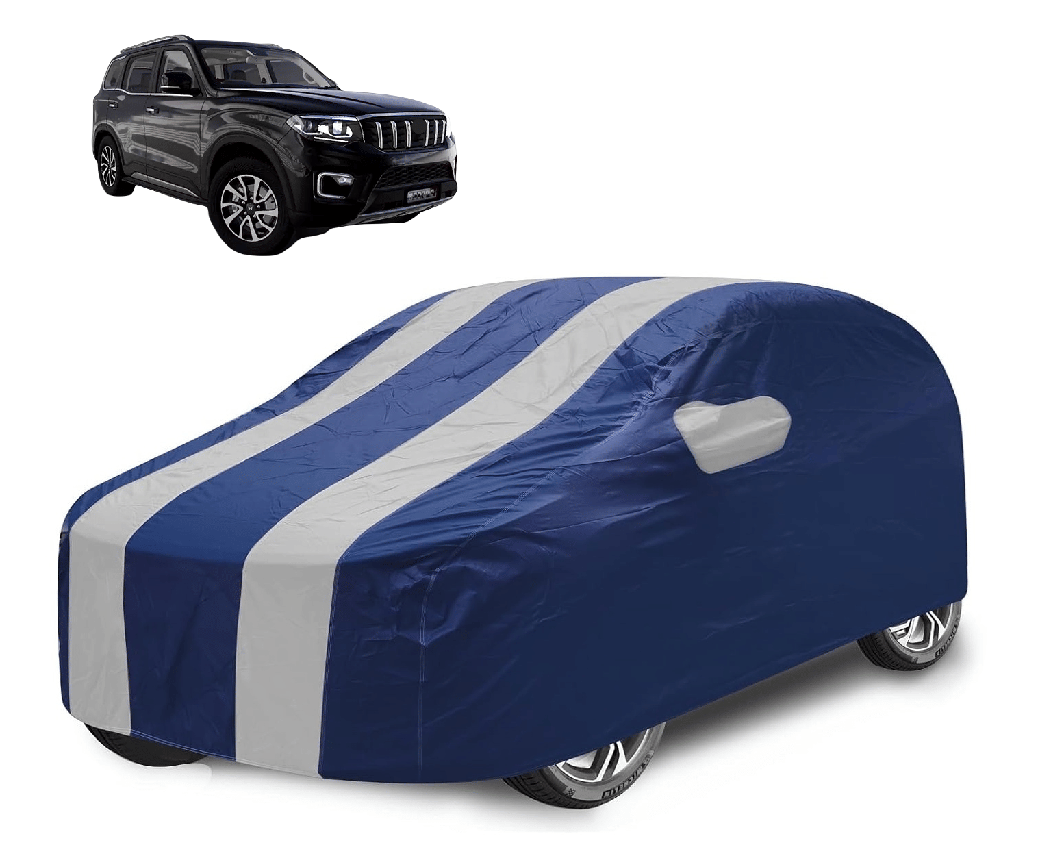     			Caronix Car Body Cover for Mahindra All Car Models With Mirror Pocket ( Pack of 1 ) , Silver