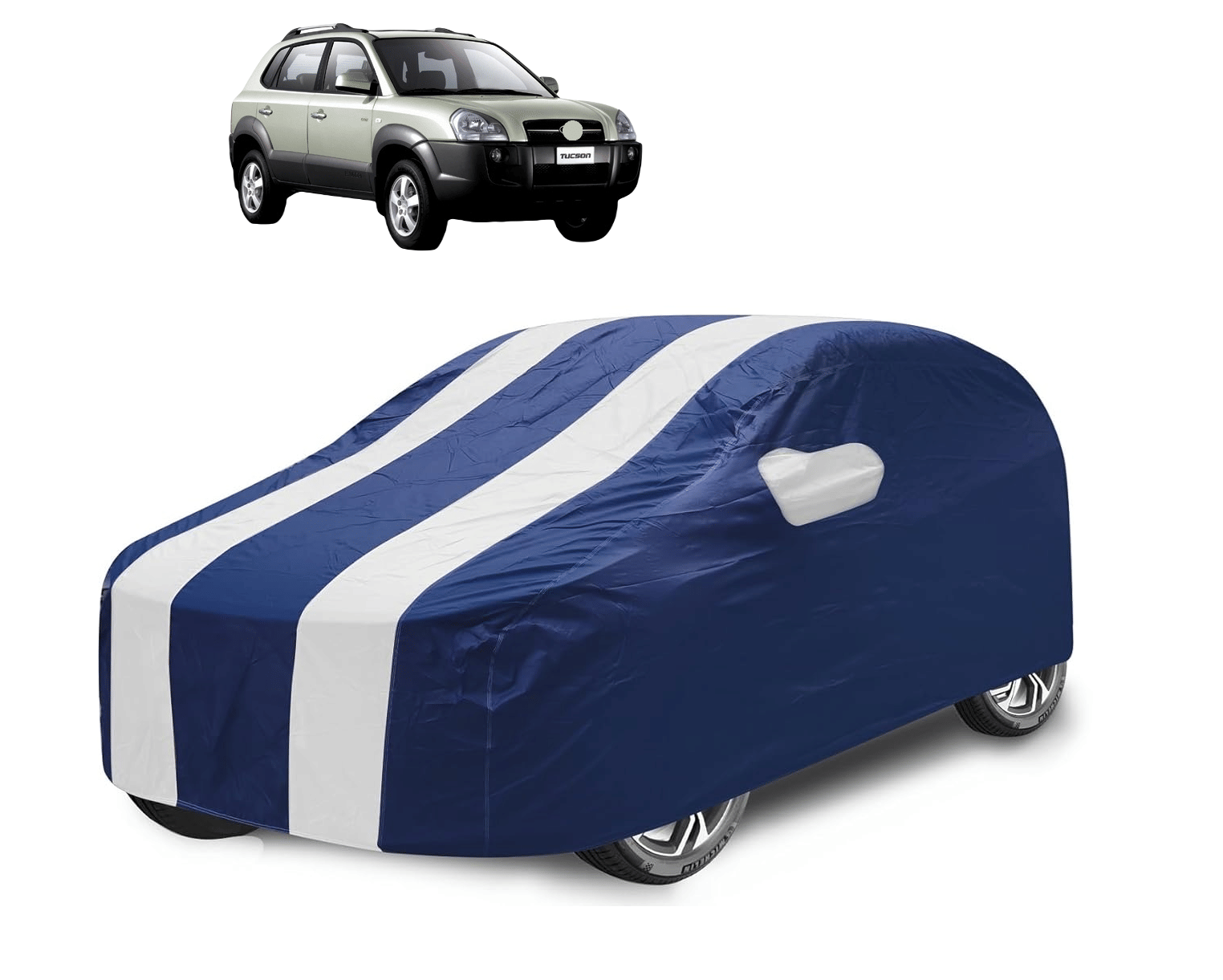 Caronix Car Body Cover for Hyundai All Car Models With Mirror Pocket ( Pack of 1 ) , White Caronix Car Body Cover for Hyundai All Car Models With Mirror Pocket ( Pack of 1 ) , White