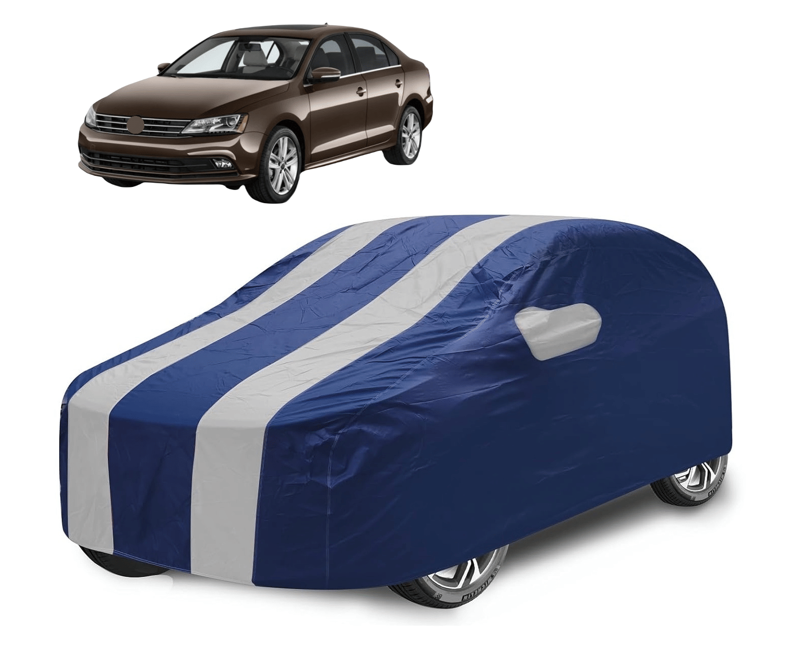 Caronix Car Body Cover for Volkswagen All Car Models With Mirror Pocket ( Pack of 1 ) , Silver Caronix Car Body Cover for Volkswagen All Car Models With Mirror Pocket ( Pack of 1 ) , Silver