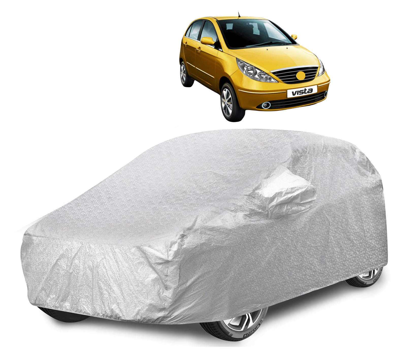 Caronix Car Body Cover for Tata All Car Models With Mirror Pocket ( Pack of 1 ) , Silver     			Caronix Car Body Cover for Tata All Car Models With Mirror Pocket ( Pack of 1 ) , Silver