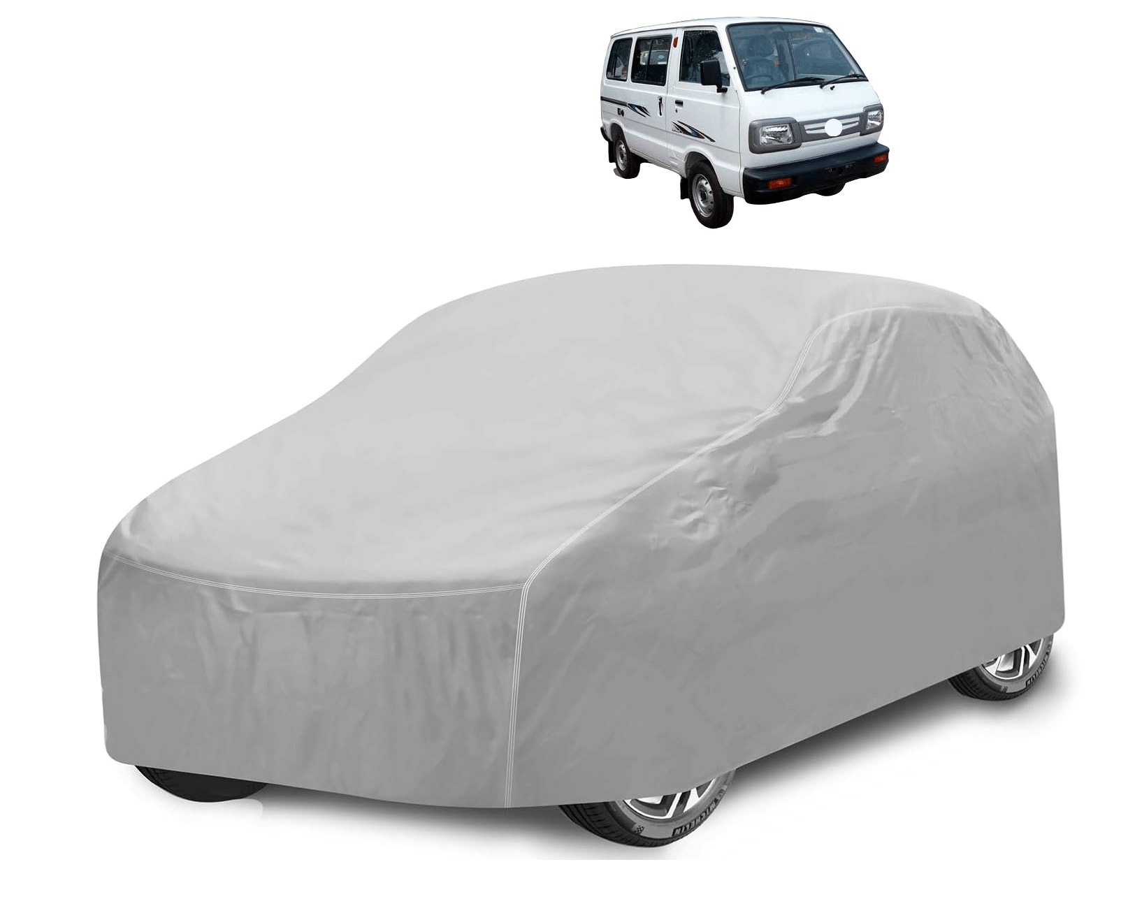     			Caronix Car Body Cover for Maruti Suzuki All Car Models With Mirror Pocket ( Pack of 1 ) , Silver