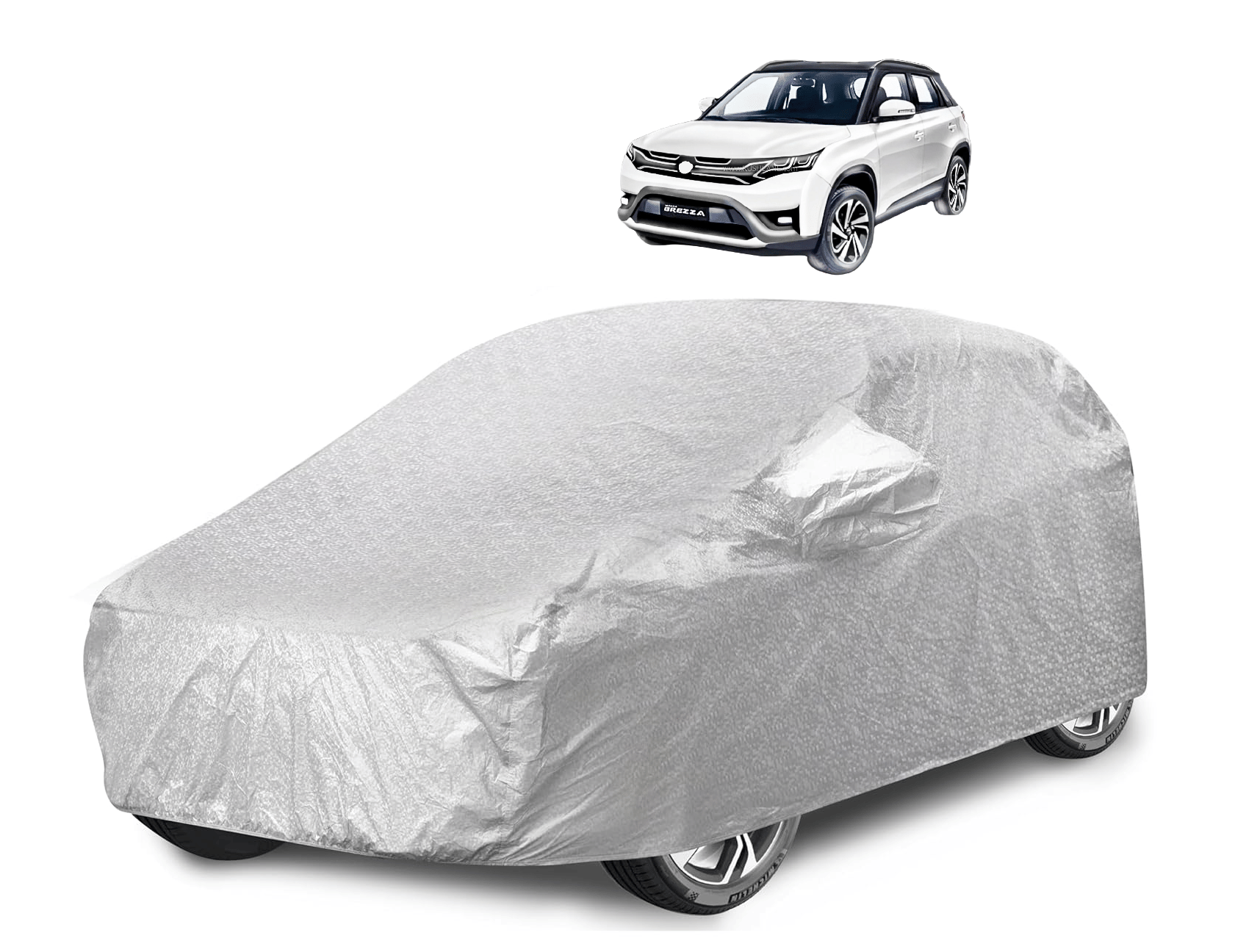 Caronix Car Body Cover for Maruti Suzuki All Car Models With Mirror Pocket ( Pack of 1 ) , Silver     			Caronix Car Body Cover for Maruti Suzuki All Car Models With Mirror Pocket ( Pack of 1 ) , Silver