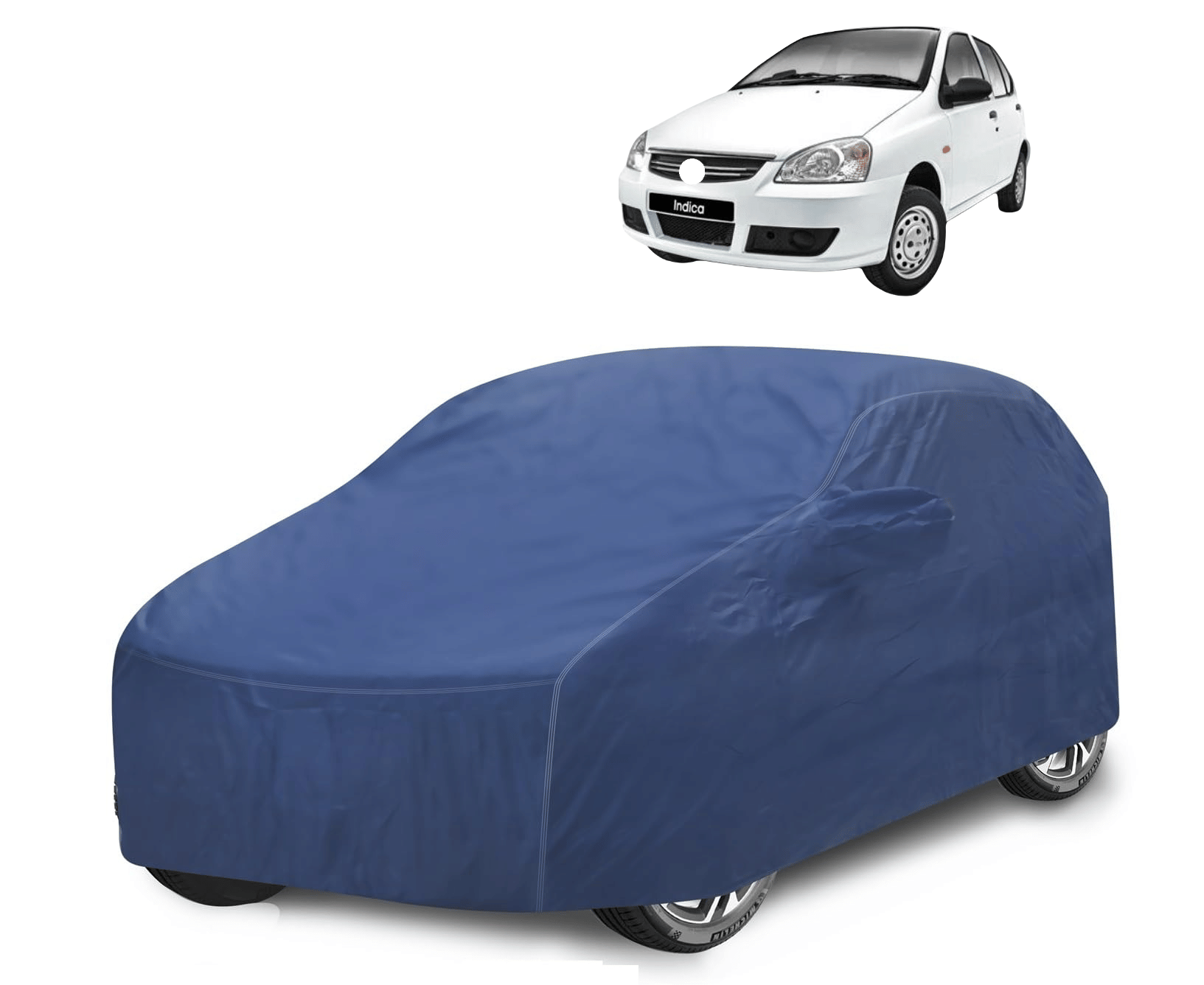     			Caronix Car Body Cover for Tata All Car Models With Mirror Pocket ( Pack of 1 ) , Blue