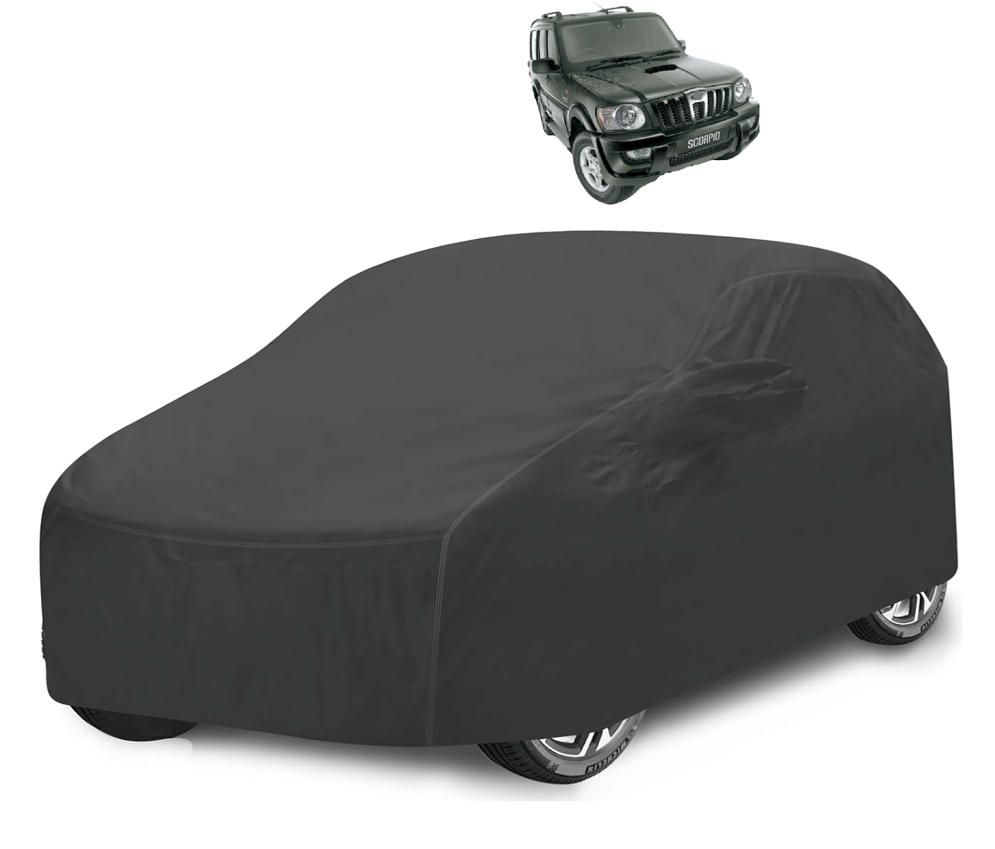 Caronix Car Body Cover for Mahindra All Car Models With Mirror Pocket ( Pack of 1 ) , Grey Caronix Car Body Cover for Mahindra All Car Models With Mirror Pocket ( Pack of 1 ) , Grey