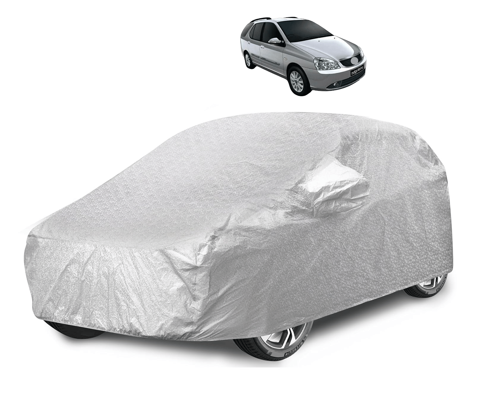 Caronix Car Body Cover for Tata All Car Models With Mirror Pocket ( Pack of 1 ) , Silver Caronix Car Body Cover for Tata All Car Models With Mirror Pocket ( Pack of 1 ) , Silver