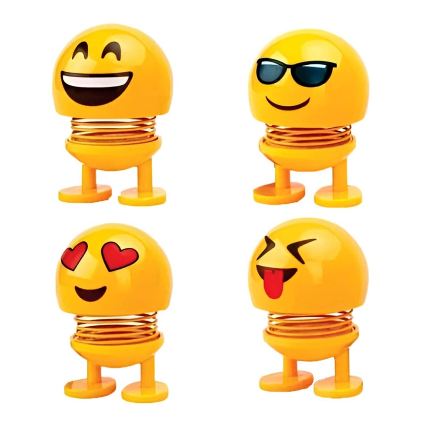 Cute Dancing Emoji Bobblehead Dolls – Funny Smiley Dashboard Toys (Random Expressions, Pack of 4) Cute Dancing Emoji Bobblehead Dolls – Funny Smiley Dashboard Toys (Random Expressions, Pack of 4)