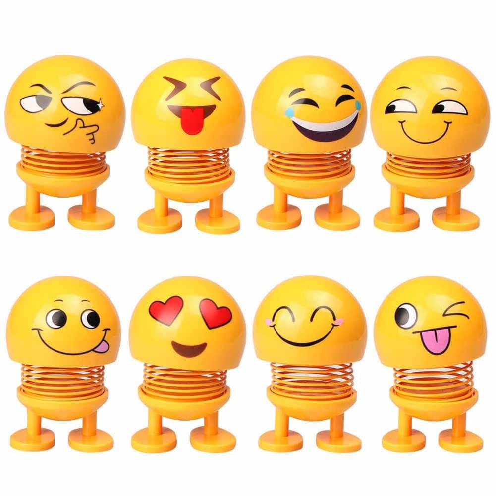 Cute Dancing Emoji Bobblehead Dolls – Smiley Face Car & Desk Toys (Pack of 8, Random Expressions) Cute Dancing Emoji Bobblehead Dolls – Smiley Face Car & Desk Toys (Pack of 8, Random Expressions)