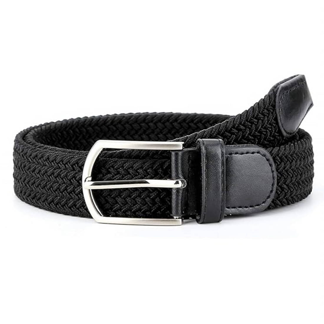 DAKH - Black Canvas Men's Braided Belt ( Pack of 1 )     			DAKH - Black Canvas Men's Braided Belt ( Pack of 1 )