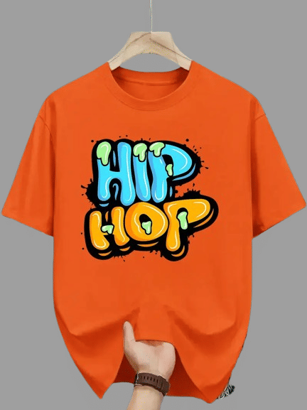 ELBATROSS Men Polyester Regular Fit Printed T-Shirt ( Orange ) ELBATROSS Men Polyester Regular Fit Printed T-Shirt ( Orange )
