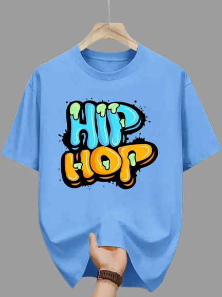 ELBATROSS Men Polyester Regular Fit Printed T-Shirt ( Sky Blue ) ELBATROSS Men Polyester Regular Fit Printed T-Shirt ( Sky Blue )