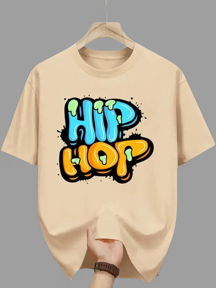 ELBATROSS Men Polyester Regular Fit Printed T-Shirt ( Beige ) ELBATROSS Men Polyester Regular Fit Printed T-Shirt ( Beige )