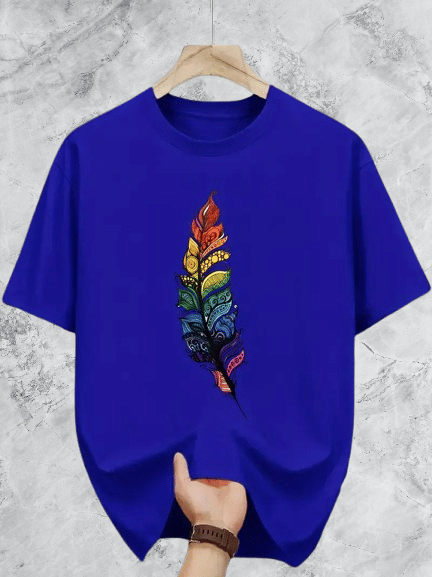 ELBATROSS Men Polyester Regular Fit Printed T-Shirt ( Blue ) ELBATROSS Men Polyester Regular Fit Printed T-Shirt ( Blue )
