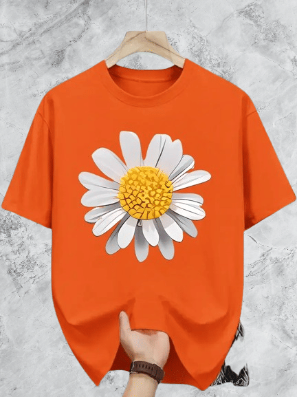 ELBATROSS Men Polyester Regular Fit Printed T-Shirt ( Orange ) ELBATROSS Men Polyester Regular Fit Printed T-Shirt ( Orange )