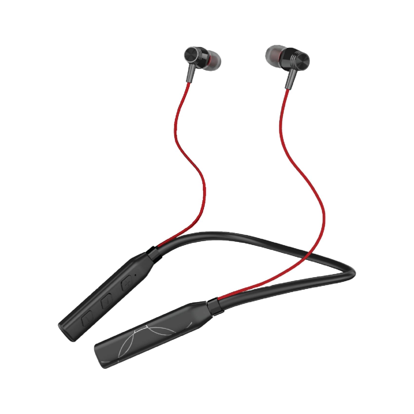     			FPX Nova Power Bass Bluetooth Neckband | Pure Freedom, HD Sound & Clear Calls | 48 Hours(Black & Red)