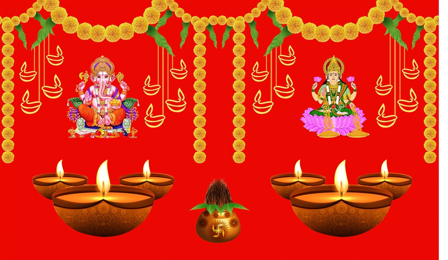 Festive Backdrop Decorative Curtain For katha Pooja Ganesh Chaturthi (5x7 ft )     			Festive Backdrop Decorative Curtain For katha Pooja Ganesh Chaturthi (5x7 ft )