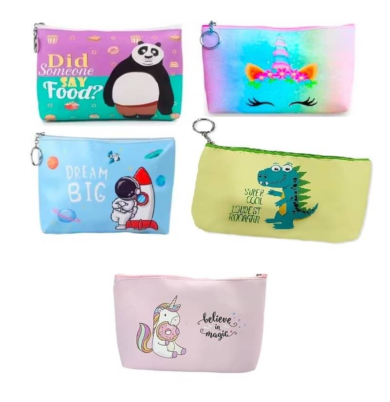 Freedy 1pc Unicorn Multipurpose Pouch Makeup Travel Cosmetic Waterproof Zipper Printed Theme Pouch Stationary Cute Pencil Pouch Art Artificial Leather Pencil Box (Set of 1, Multicolor)(Any One Random Design will send) Freedy 1pc Unicorn Multipurpose Pouch Makeup Travel Cosmetic Waterproof Zipper Printed Theme Pouch Stationary Cute Pencil Pouch Art Artificial Leather Pencil Box (Set of 1, Multicolor)(Any One Random Design will send)
