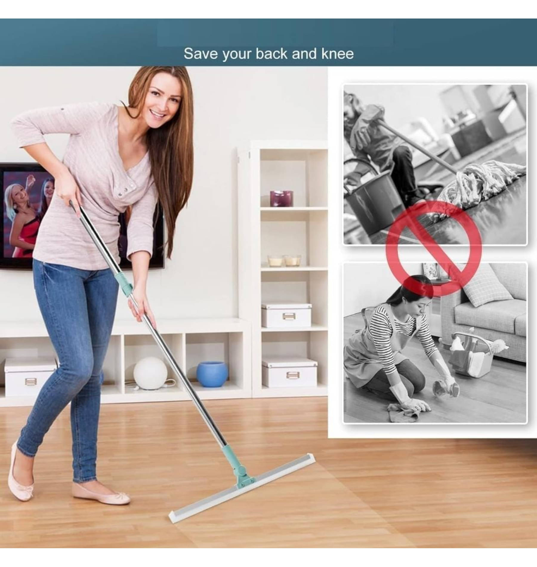 GMPex Magic Broom Sweeper 3 in 1 Multifunctional Silicone Wiper Mop Floor Wiper ( Adjustable Handle ) GMPex Magic Broom Sweeper 3 in 1 Multifunctional Silicone Wiper Mop Floor Wiper ( Adjustable Handle )