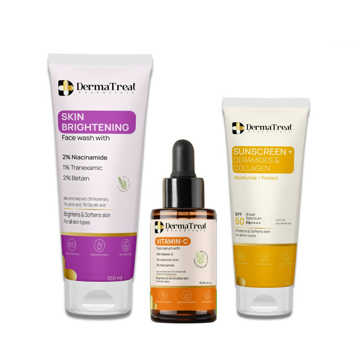     			Glow Care Complete Essentials – Brightening Facewash, Vitamin C 10ml Serum & Sunscreen | Tan Removal & Glow Boost (Set of 3)