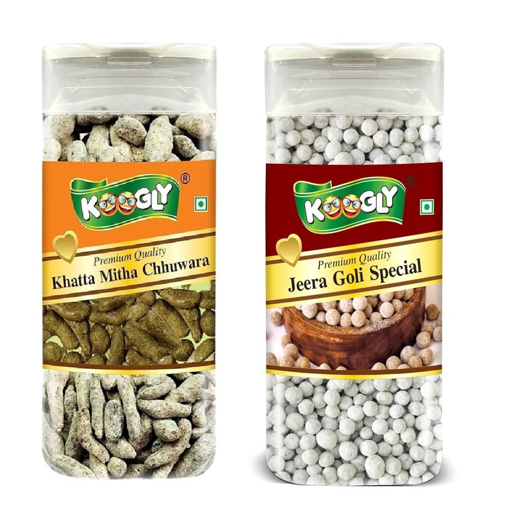     			KOOGLY Khatta Mitha Chuhara+ Jeera Goli Special Hard Candies 480 gm