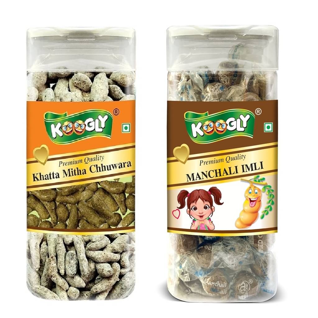 KOOGLY Khatta Mitha Chuhara+ Manchali Imli Hard Candies 380 gm KOOGLY Khatta Mitha Chuhara+ Manchali Imli Hard Candies 380 gm