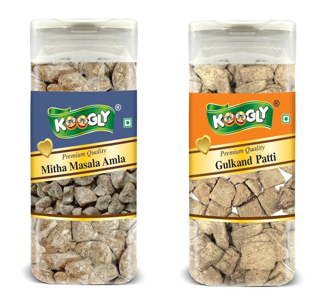 KOOGLY Meetha Masala Amla+ Gulkand Patti Hard Candies 400 gm KOOGLY Meetha Masala Amla+ Gulkand Patti Hard Candies 400 gm