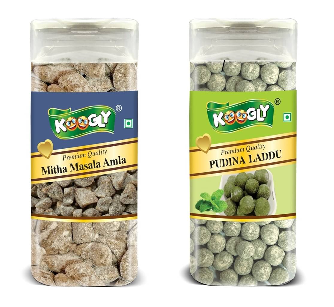     			KOOGLY Meetha Masala Amla+ Podina Laddu Hard Candies 460 gm