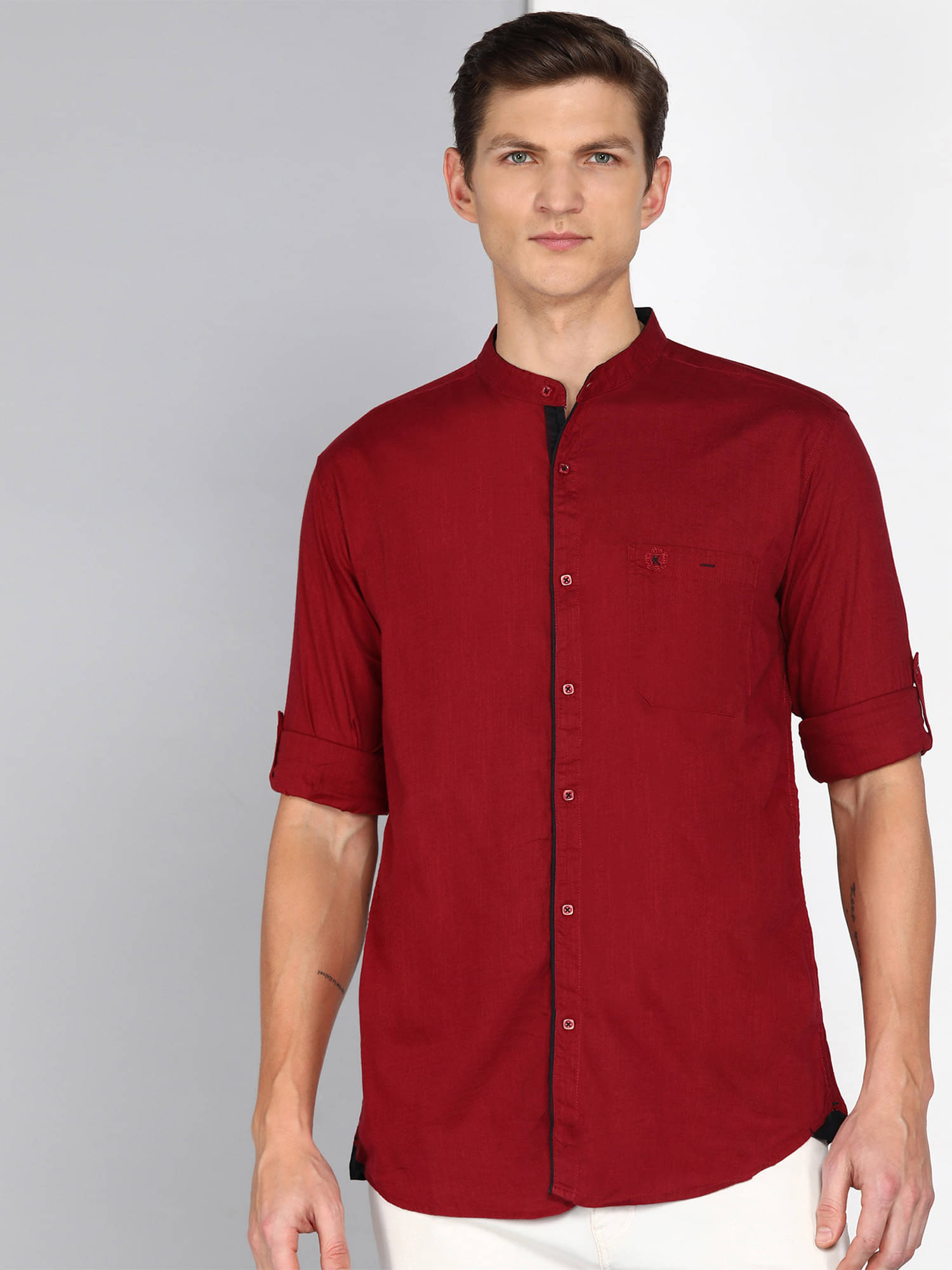Kuons Avenue Linen Regular Fit Solids Full Sleeves Men's Casual Shirt - Maroon ( Pack of 1 ) Kuons Avenue Linen Regular Fit Solids Full Sleeves Men's Casual Shirt - Maroon ( Pack of 1 )