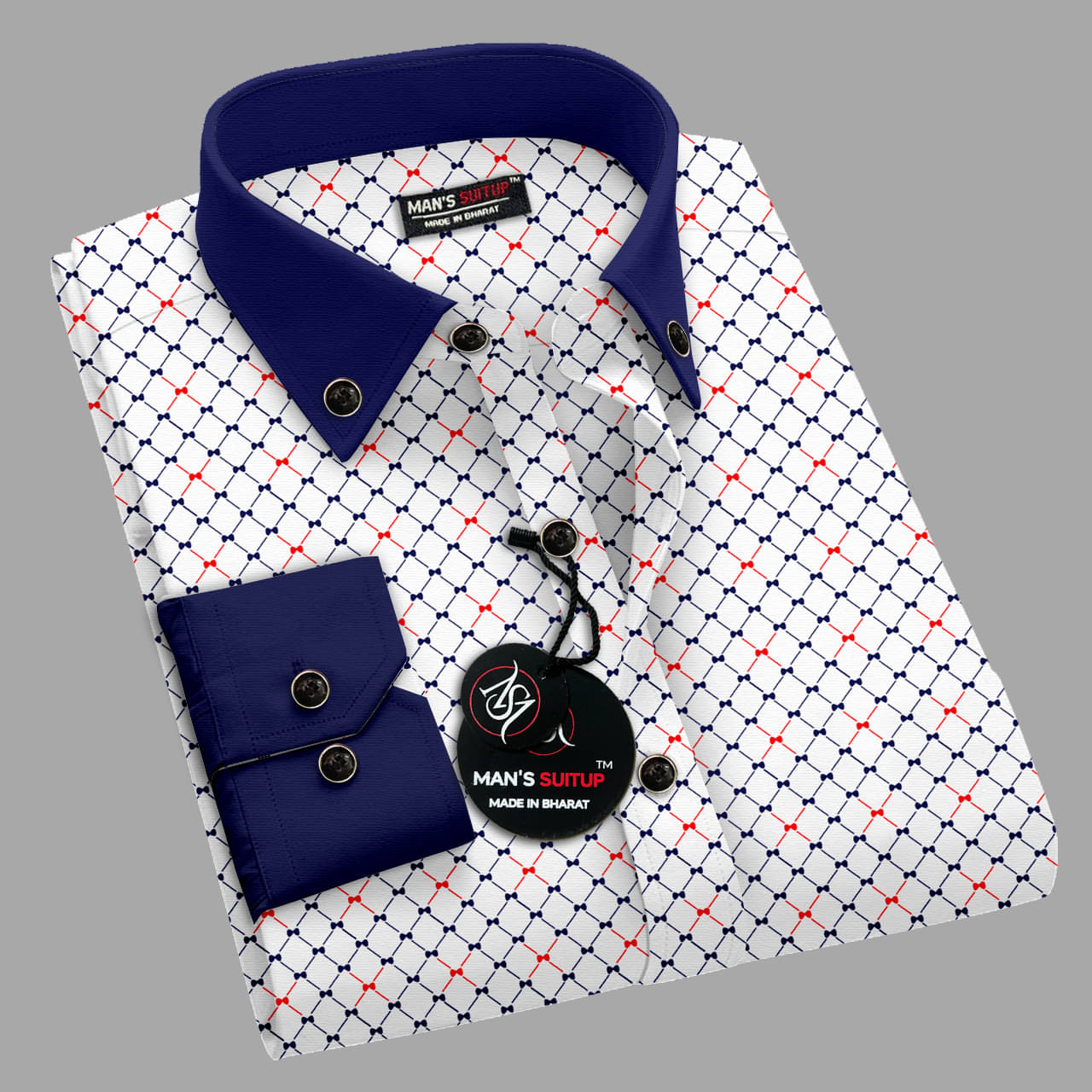     			MAN'S SUITUP Rayon Regular Fit Printed Full Sleeves Men's Casual Shirt - White ( Pack of 1 )