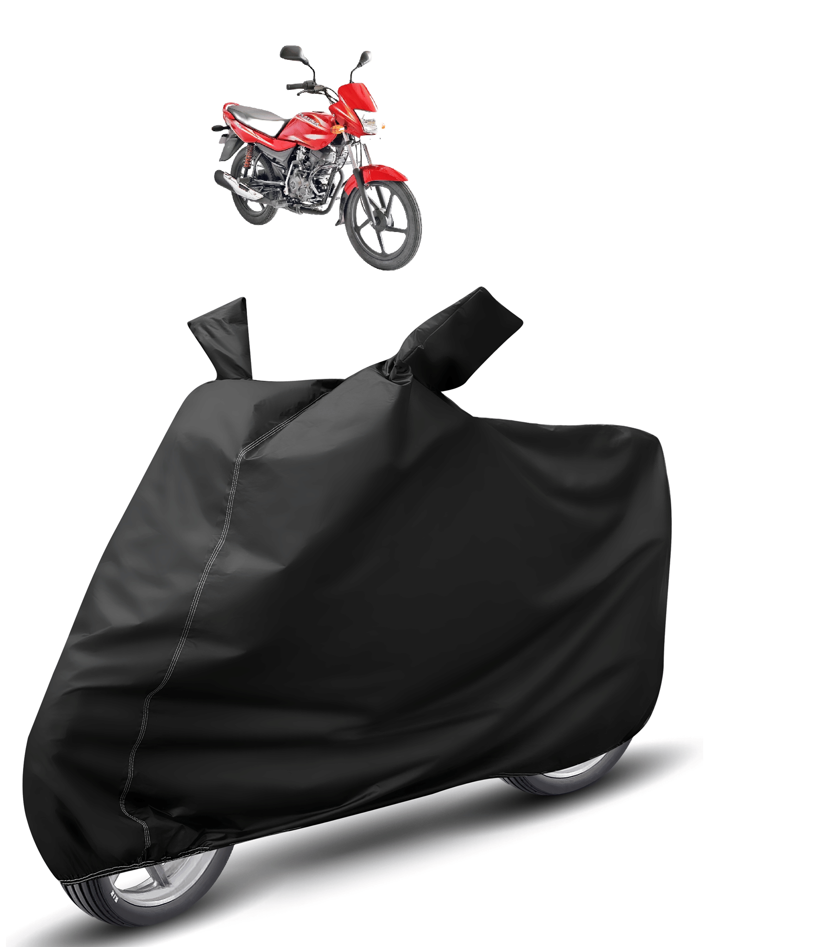 Mockhe Bike Body Cover for Bajaj Platina 100 ( Pack of 1 ) , Black Mockhe Bike Body Cover for Bajaj Platina 100 ( Pack of 1 ) , Black