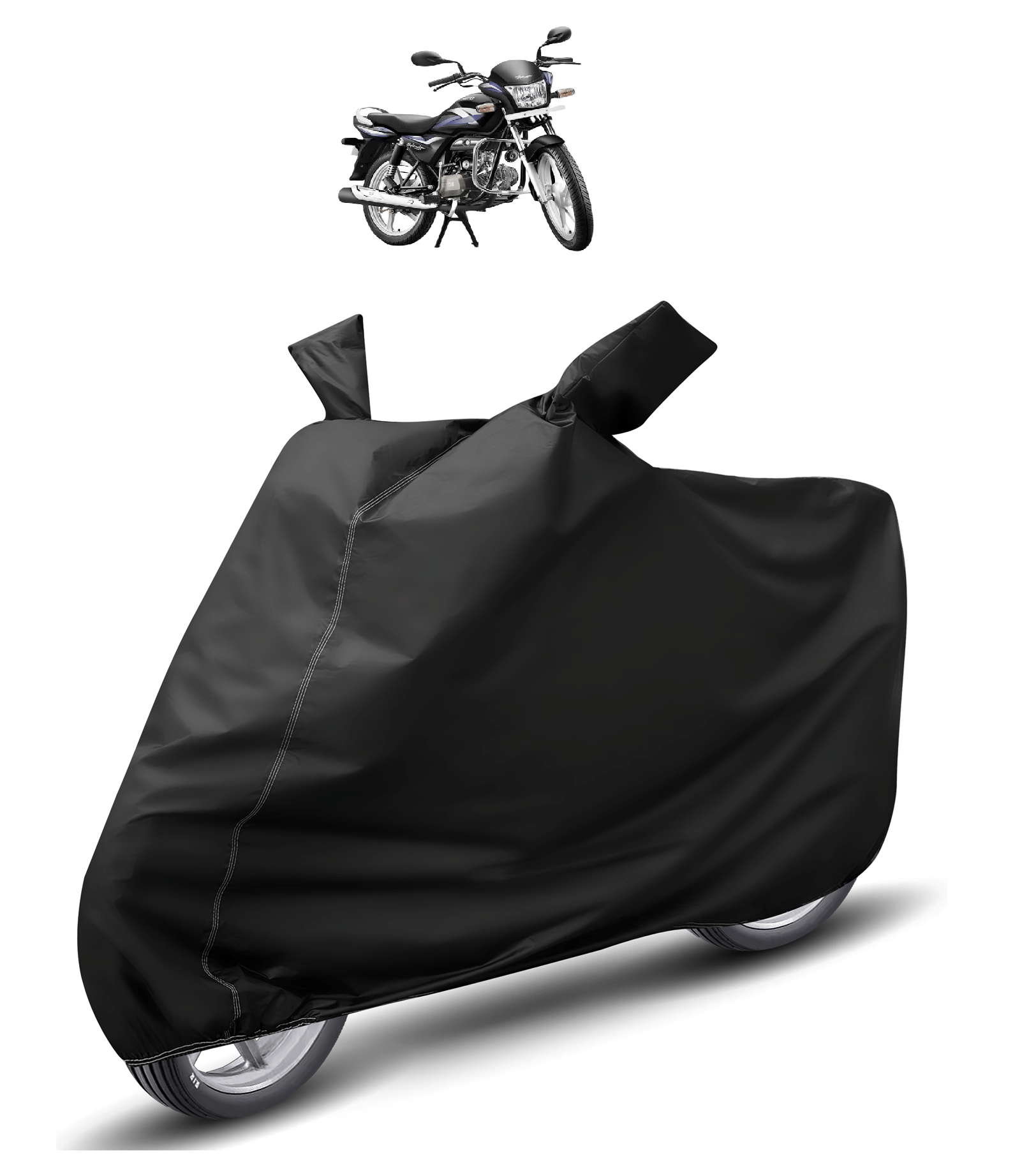 Mockhe Bike Body Cover for Hero Splendor PRO ( Pack of 1 ) , Black Mockhe Bike Body Cover for Hero Splendor PRO ( Pack of 1 ) , Black