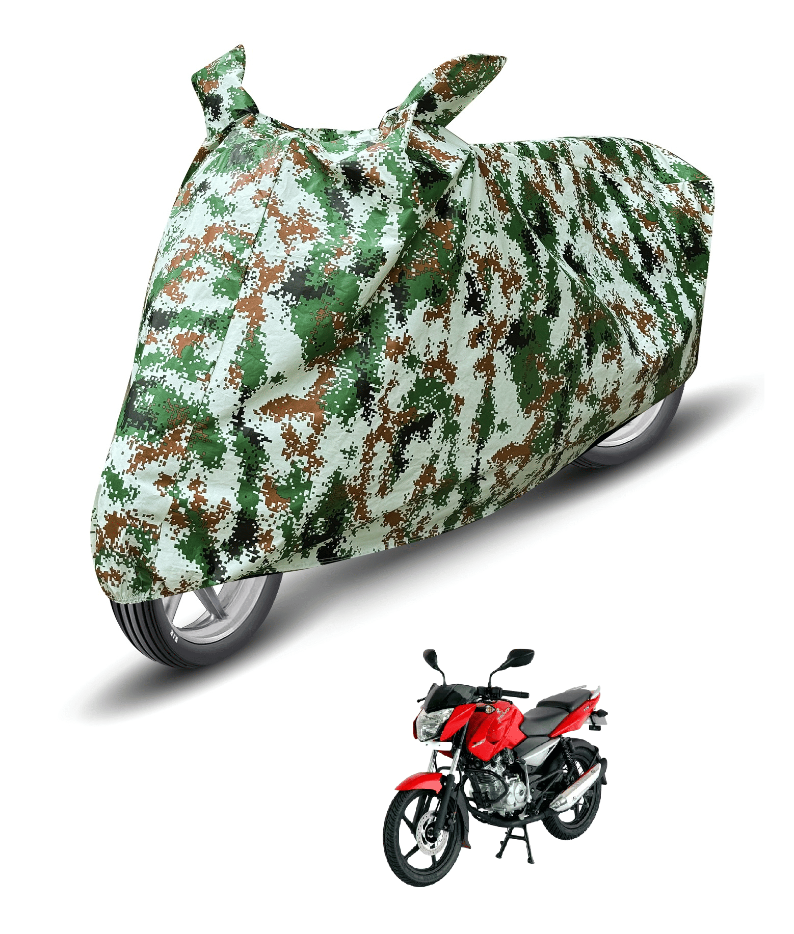     			Mockhe Bike Body Cover for Bajaj Pulsar 135 Ls Dts-I ( Pack of 1 ) , Olive