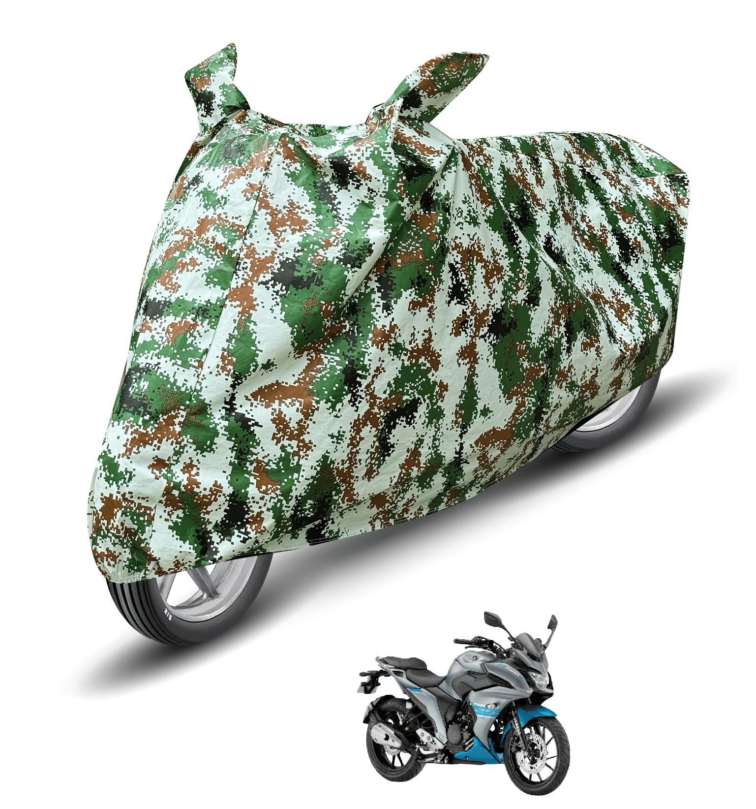 Mockhe Bike Body Cover for Yamaha Fazer ( Pack of 1 ) , Olive Mockhe Bike Body Cover for Yamaha Fazer ( Pack of 1 ) , Olive