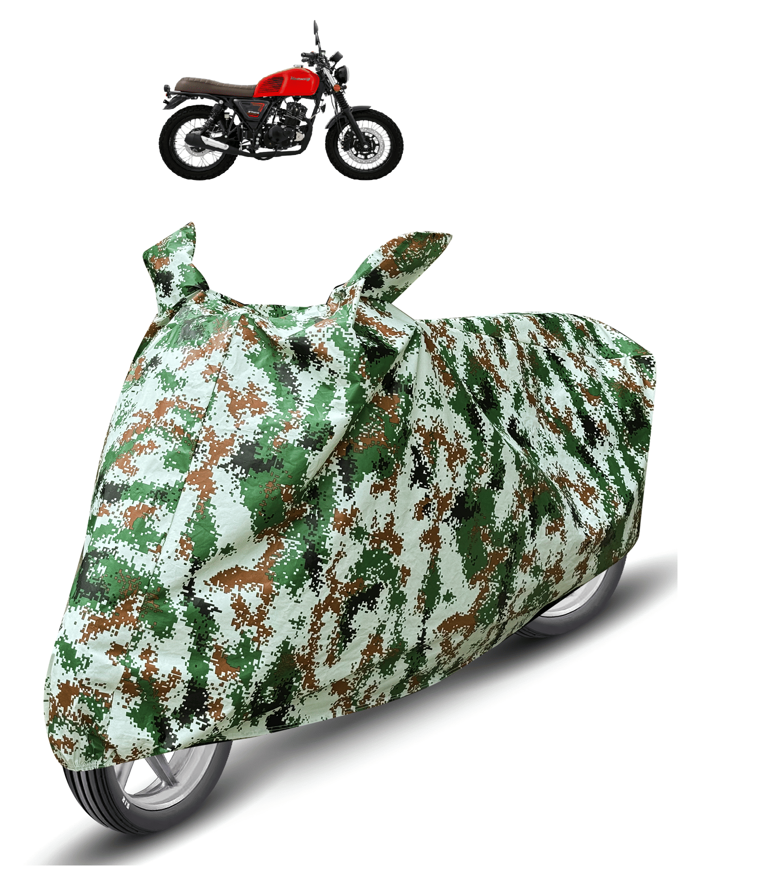 Mockhe Bike Body Cover for Keeway SR 125 ( Pack of 1 ) , Olive Mockhe Bike Body Cover for Keeway SR 125 ( Pack of 1 ) , Olive