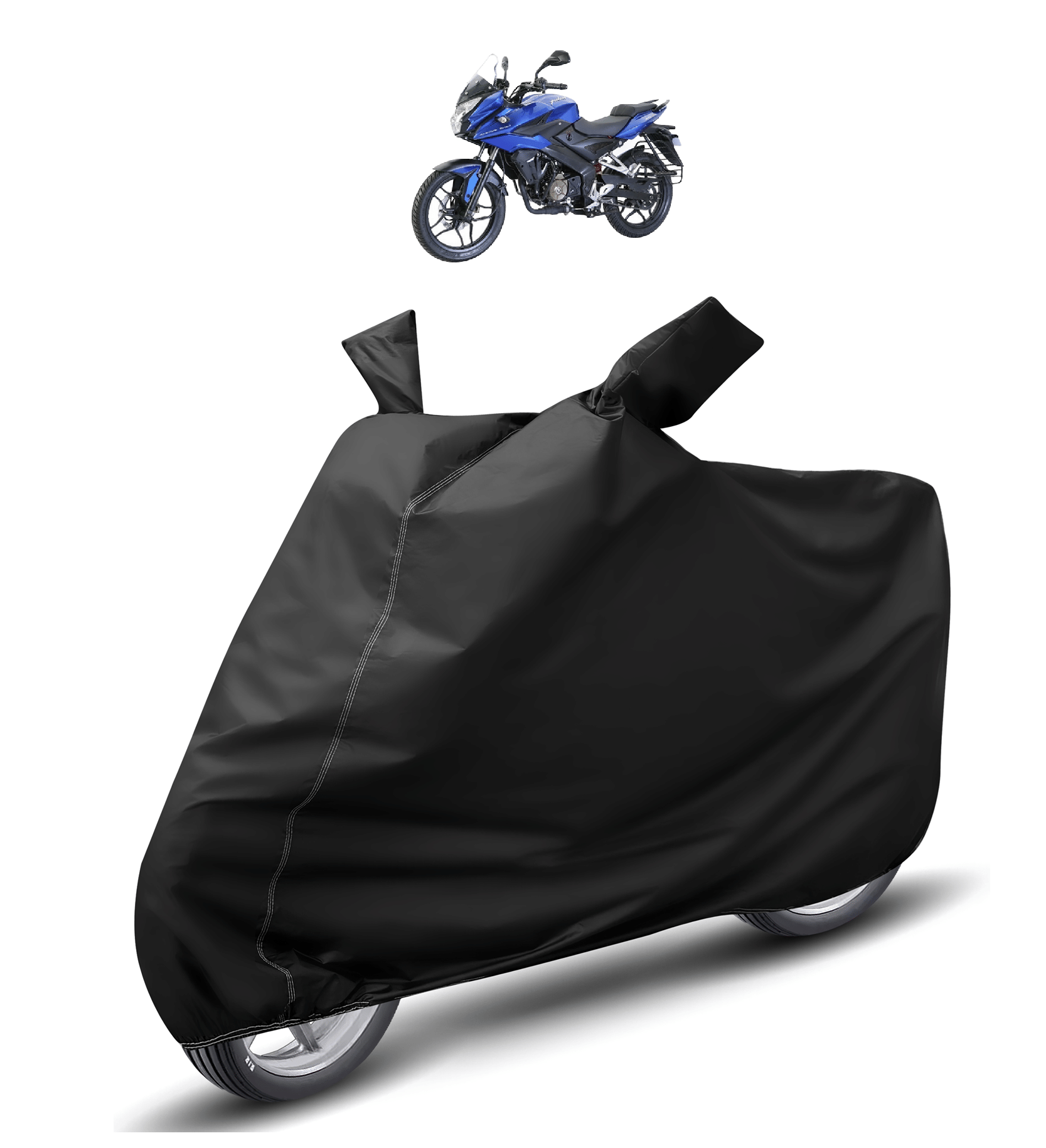 Mockhe Bike Body Cover for Bajaj Pulsar 150 ( Pack of 1 ) , Black Mockhe Bike Body Cover for Bajaj Pulsar 150 ( Pack of 1 ) , Black