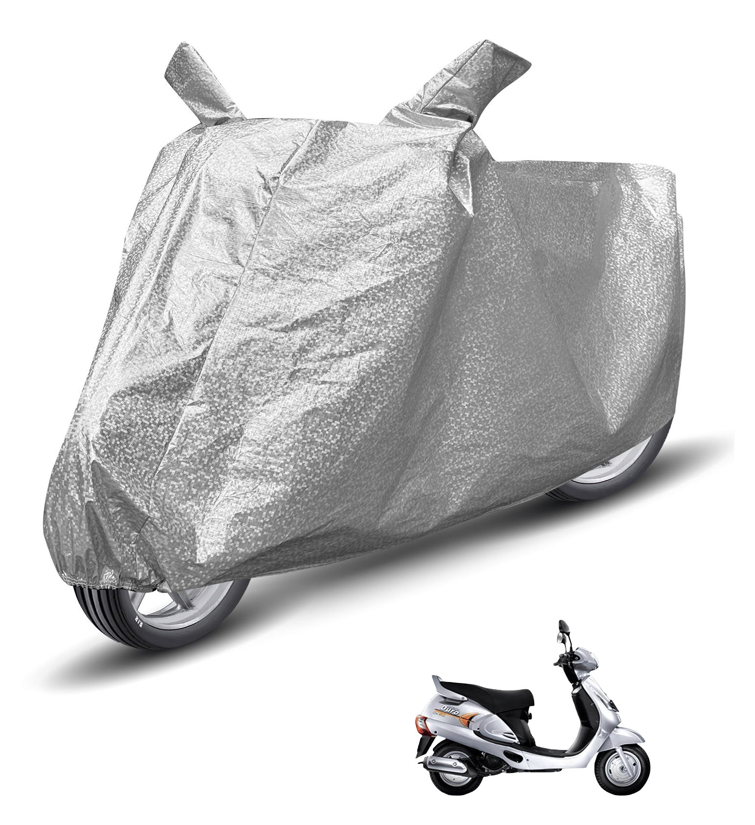 Mockhe Bike Body Cover for Mahindra Duro ( Pack of 1 ) , Silver Mockhe Bike Body Cover for Mahindra Duro ( Pack of 1 ) , Silver