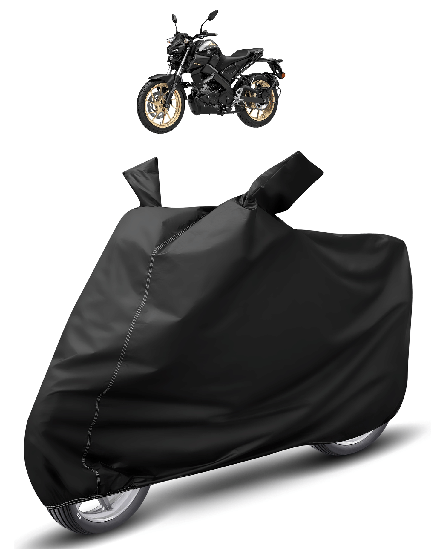     			Mockhe Bike Body Cover for Yamaha MT-15 ( Pack of 1 ) , Black